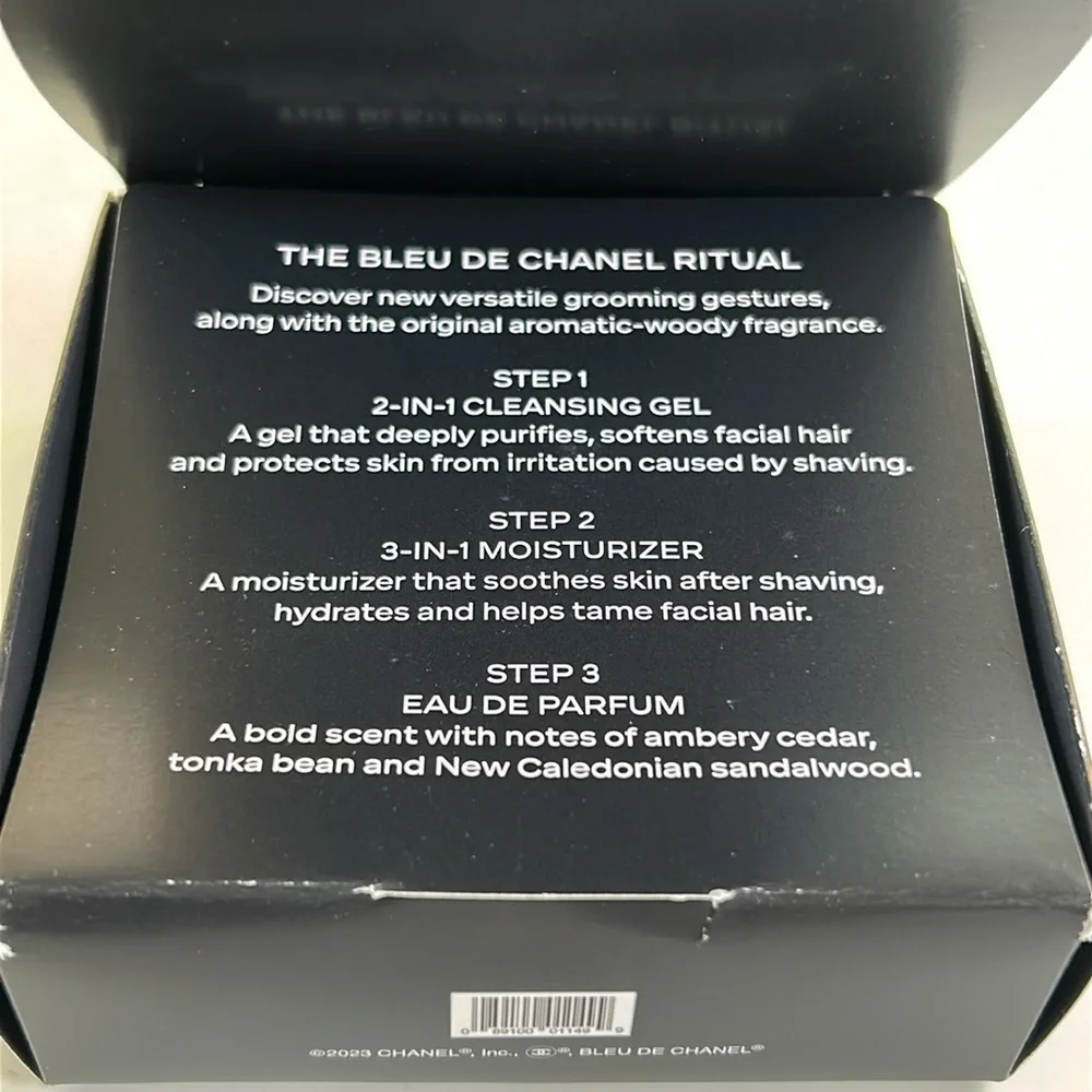 Men’s CHANEL Bleu De Chanel 3 Piece Skincare Trio Sample Set NWT